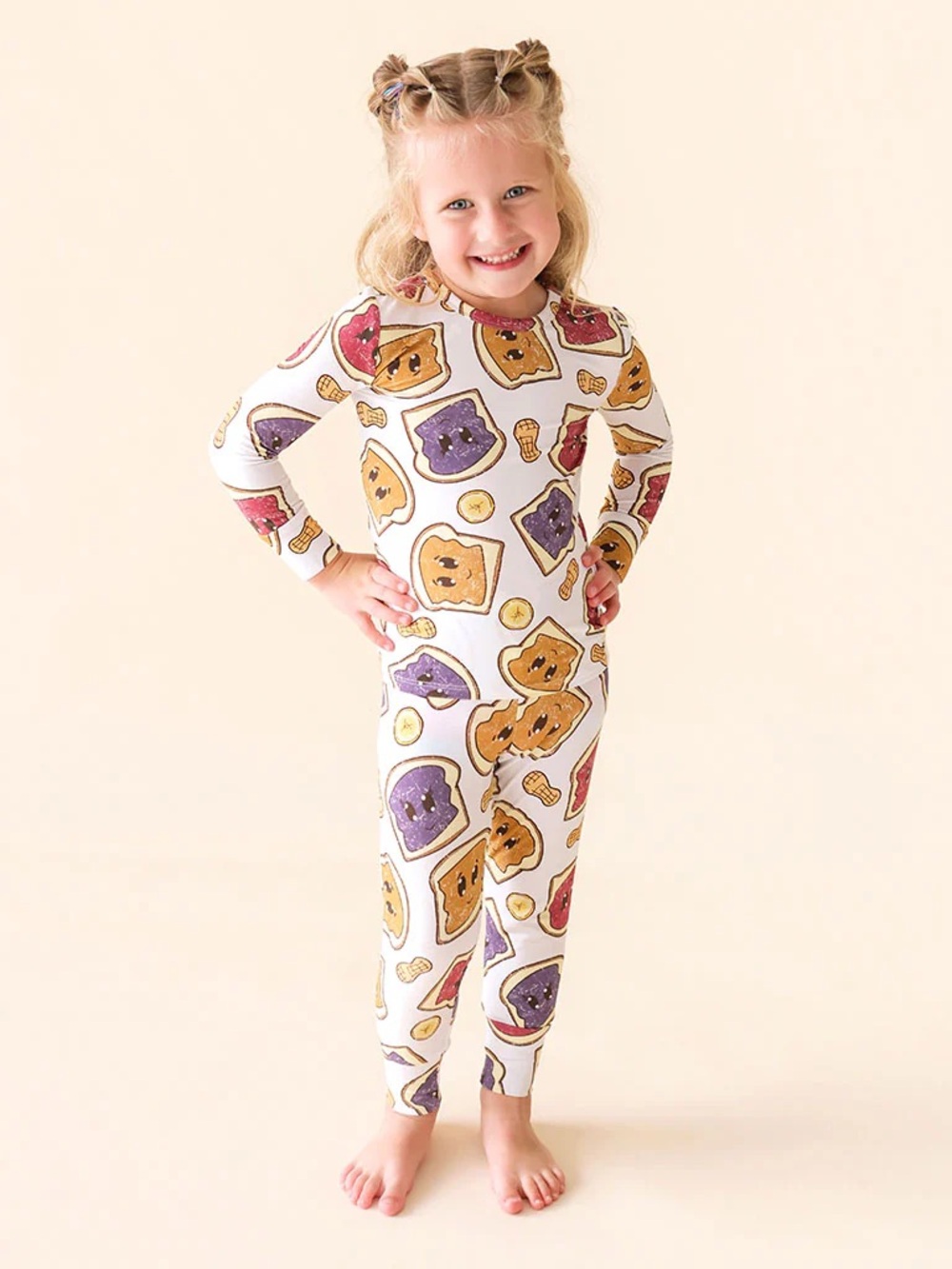 Posh Peanut Peanut Butter & Jelly Print Pajama Set 5T/6T PB&J